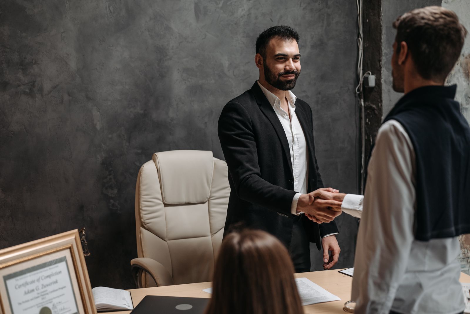 A Magnolia loan officer working with clients